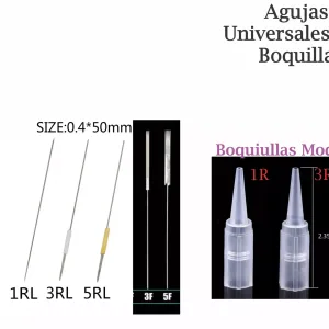 Agujas Universales con Boquilla para Dermografos Pinkiou