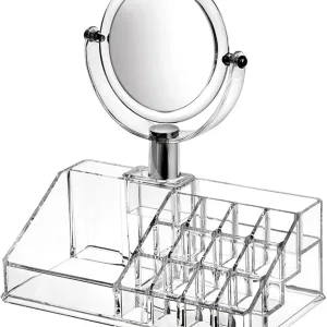 Organizador Acrílico 16 Compartimientos + Espejo