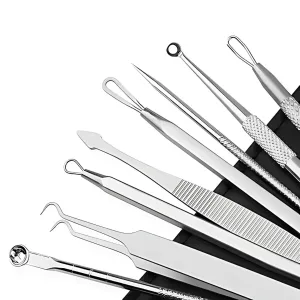 KIT SACACOMEDONES X9 Herramientas Espinillas Y Acné